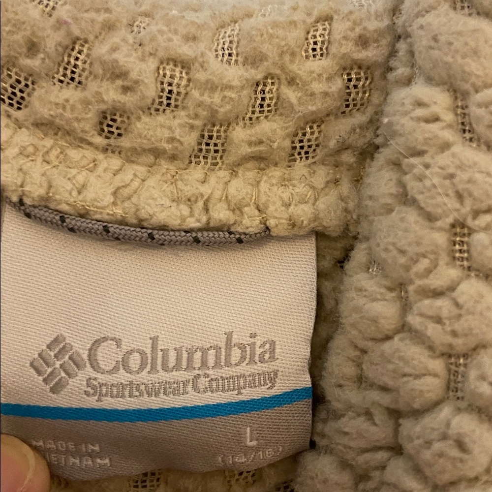 Columbia girls youth L quilted zip up neutral color - Picture 4 of 5